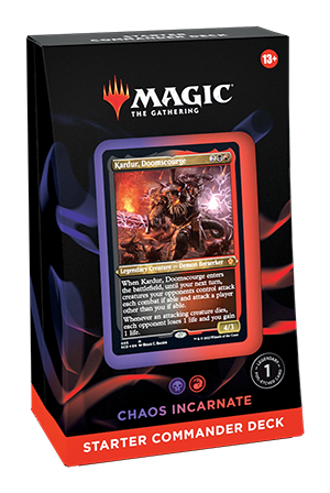 Magic the Gathering : Evergreen Starter Commander Decks 2022 Chaos Incarnate (Black-Red)