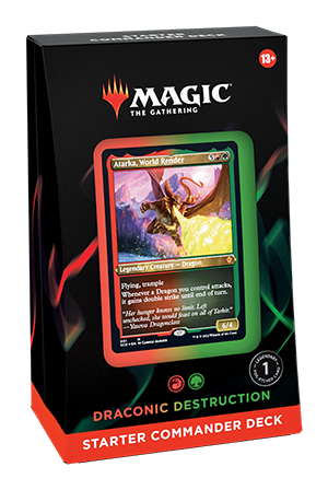 Magic the Gathering : Evergreen Starter Commander Decks 2022 Draconic Destruction (Red-Green)