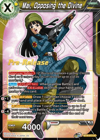 Mai, Opposing the Divine (BT16-073) [Realm of the Gods Prerelease Promos]
