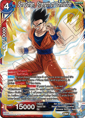 Son Gohan, Strength of Conviction (BT20-138) [Power Absorbed]