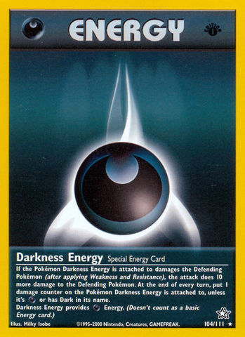 Darkness Energy (104/111) [Neo Genesis 1st Edition]