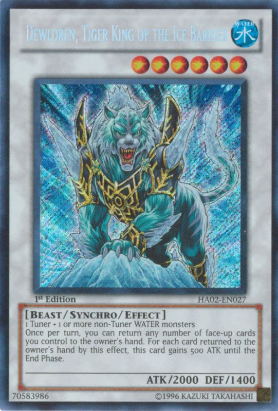 Dewloren, Tiger King of the Ice Barrier [HA02-EN027] Secret Rare