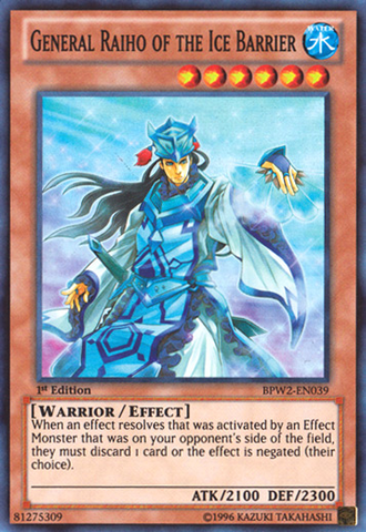 General Raiho of the Ice Barrier [BPW2-EN039] Super Rare