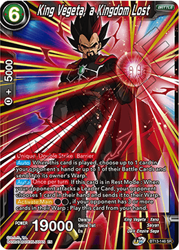 King Vegeta, a Kingdom Lost (BT13-146) [Supreme Rivalry]