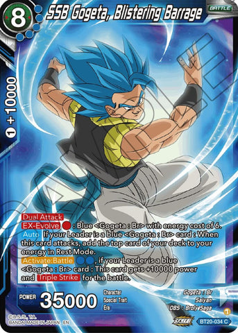 SSB Gogeta, Blistering Barrage (BT20-034) [Power Absorbed]