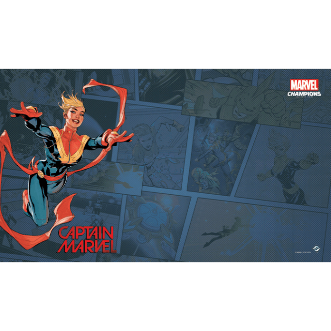 FANTASY FLIGHT GAMES MARVEL CHAMPIONS: Captain Marvel Game Mat