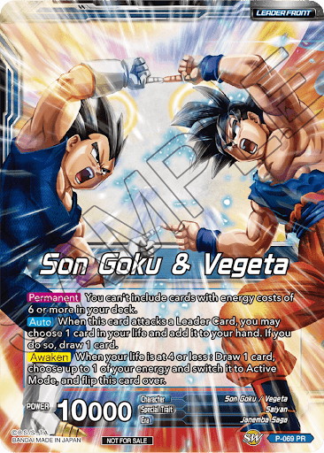 Son Goku & Vegeta // Miracle Strike Gogeta (Gold Stamped) (P-069) [Mythic Booster]