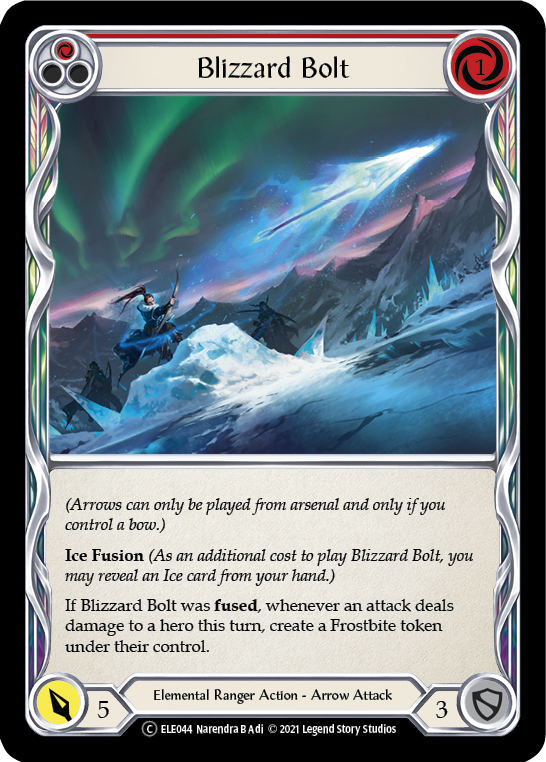 Blizzard Bolt (Red) [U-ELE044] (Tales of Aria Unlimited)  Unlimited Rainbow Foil