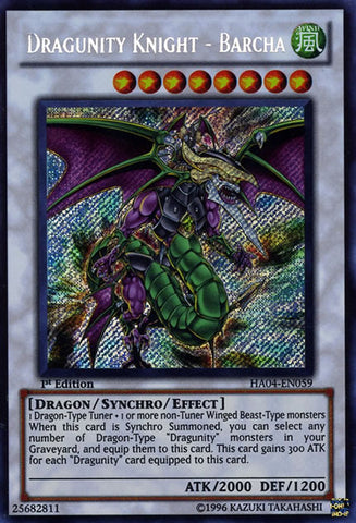 Dragunity Knight - Barcha [HA04-EN059] Secret Rare