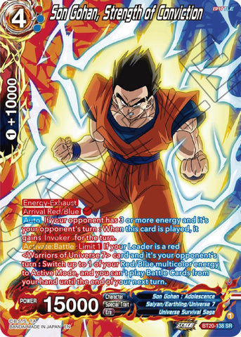 Son Gohan, Strength of Conviction (Silver Foil) (BT20-138) [Power Absorbed]