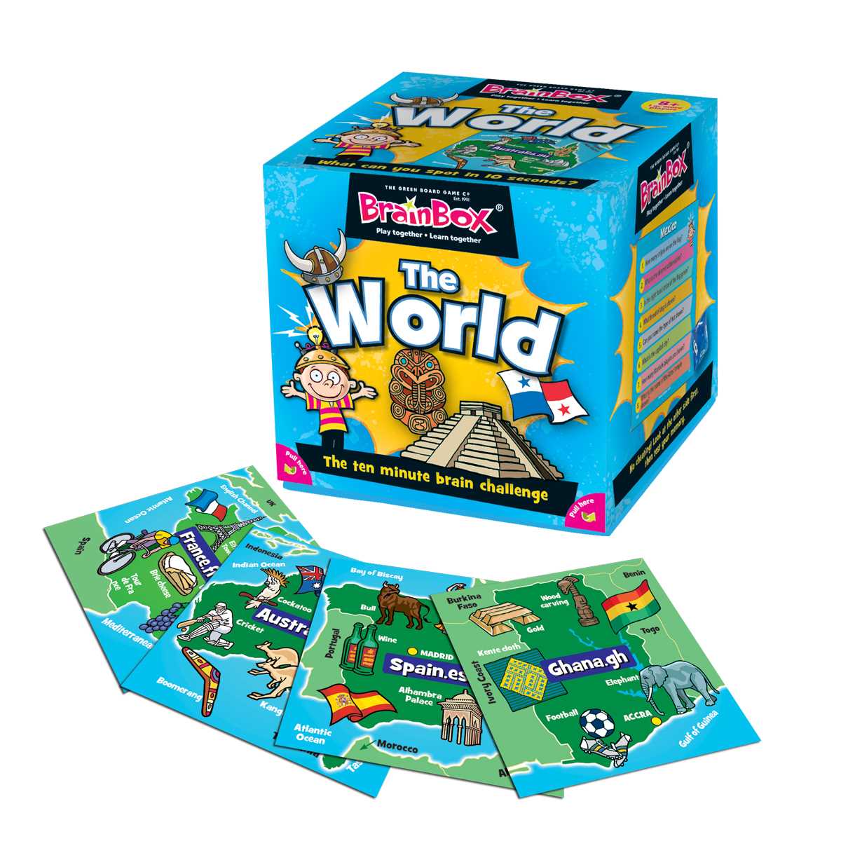 BrainBox The World (72 Cards) - Refresh Board Game