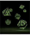 Oakie Doakie Dice RPG Set Metal Glow in the Dark - Druid's Blaze (7)