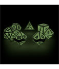 Oakie Doakie Dice RPG Set Metal Glow in the Dark - Druid's Blaze (7)