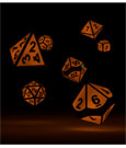 Oakie Doakie Dice RPG Set Metal Glow in the Dark - Golden Princess (7)
