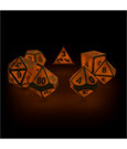 Oakie Doakie Dice RPG Set Metal Glow in the Dark - Golden Princess (7)