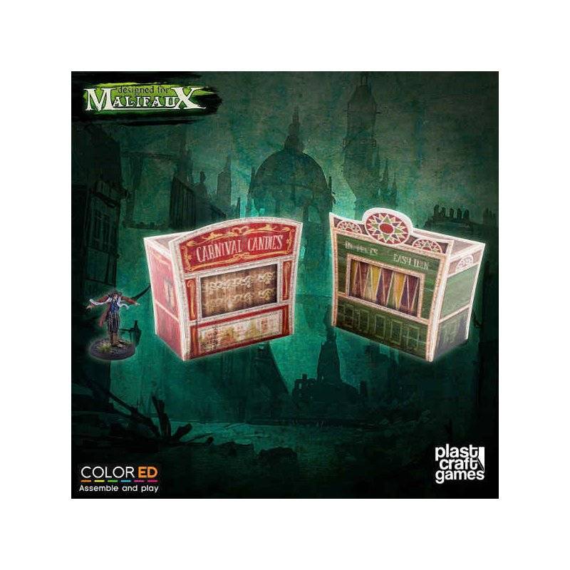 Wyrd Scenery - Dark-Carnival Circus Stand Set (2 x pre-painted) - MF013