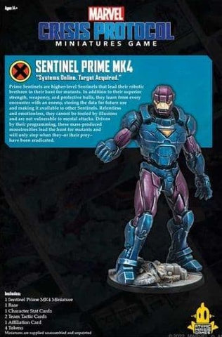 Sentinel Prime Mk4 Marvel Crisis Protocol Miniatures Games