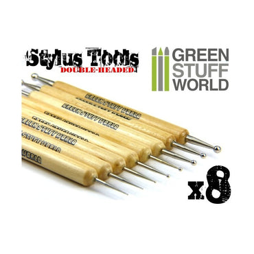 Green Stuff World 8x Sculpting STYLUS tool set