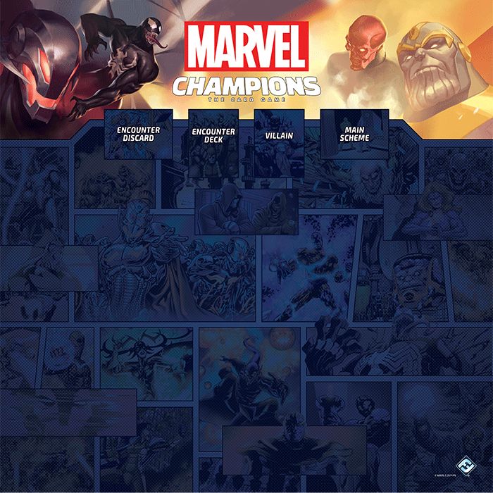 FANTASY FLIGHT GAMES MARVEL CHAMPIONS: 4 Player Game Mat