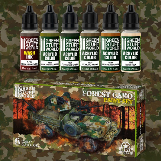 Green Stuff World: Paint Set - Forest Camo