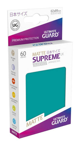 Ultimate Guard Supreme UX Sleeves Japanese Size Matte Petrol Blue (60)
