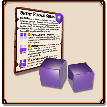 Dungeon Drop Expansion Mysterious Shiny Purple Cubes