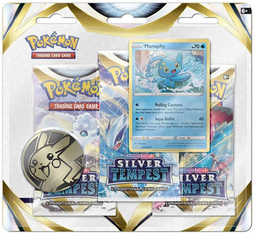 Pokémon TCG: Sword & Shield 12 Silver Tempest 3-Pack Booster Display Manaphy