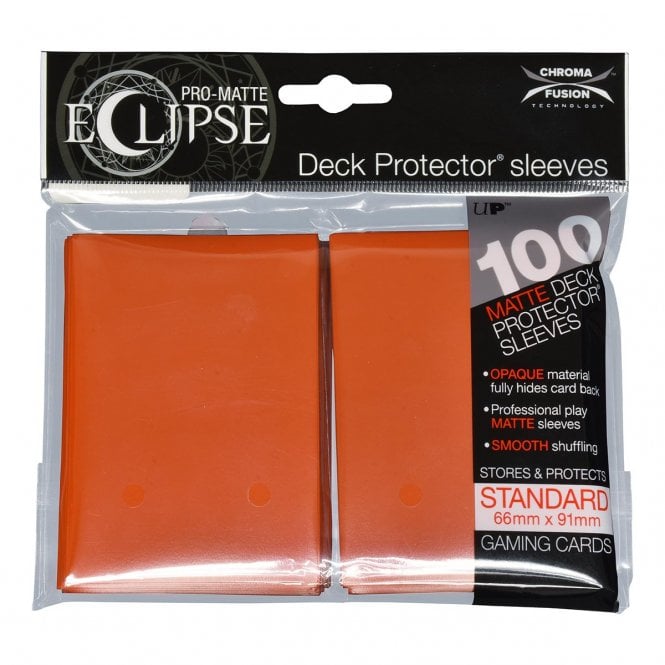 Ultra Pro Eclipse Sleeves Pumpkin Orange 100 Sleeves