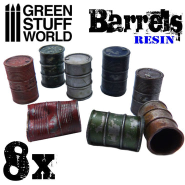 Green Stuff World: 8x Resin Barrels