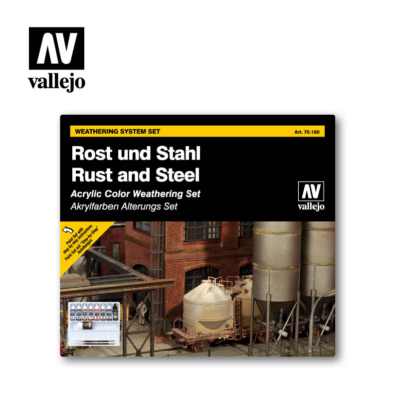Vallejo Paint - Model Colors Set - Rust & Steel 9x17ml