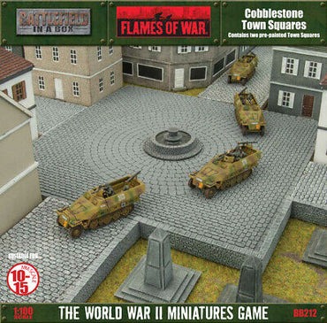 Battlefield In a Box - Flames of War: Cobblestone Town Squares (15mm)