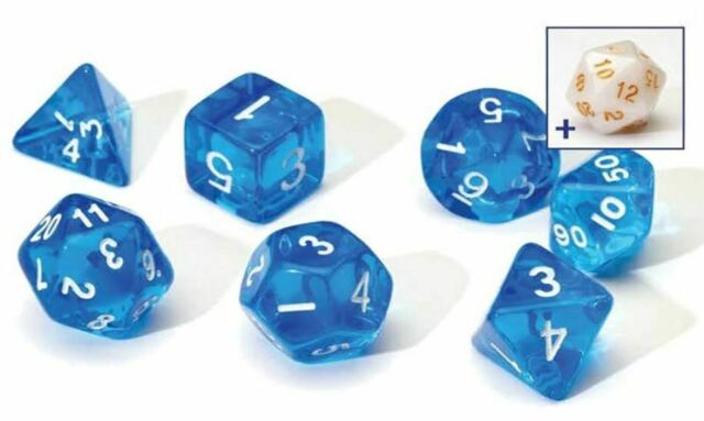 Sirius Dice Polyhedral Dice Set - Translucent Blue