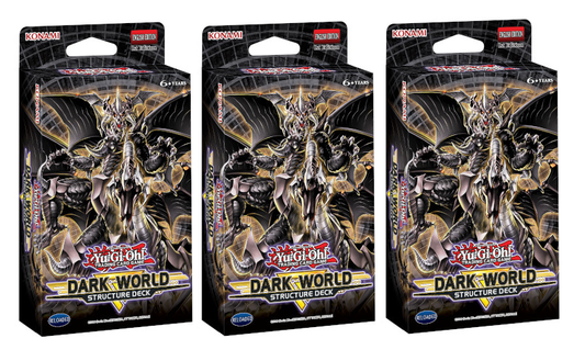 3x Yu-Gi-Oh! - Dark World Structure Deck BUNDLE