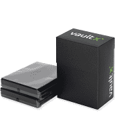 Vault X Small Deck Box for 70 cards - with 100 Card Sleeves Black