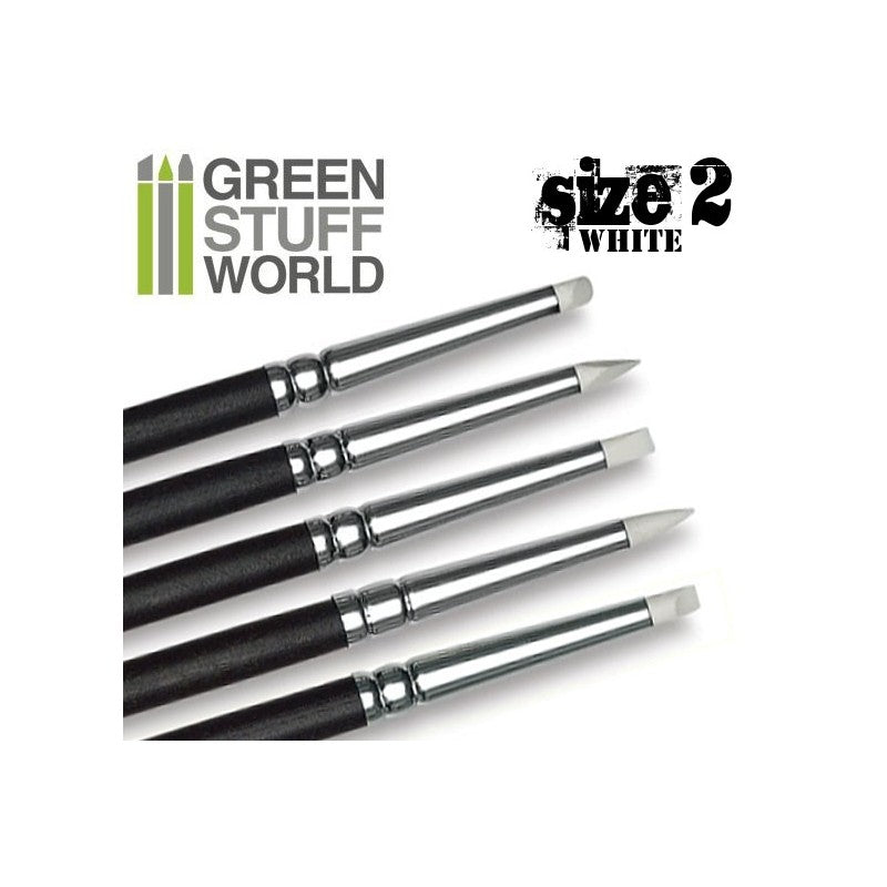Green Stuff World Colour Shapers Brushes SIZE 2 - WHITE SOFT