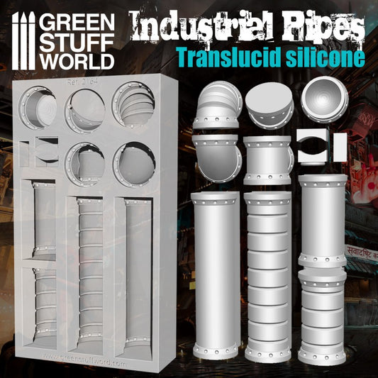 Green Stuff World Silicone Molds - Industrial Pipes