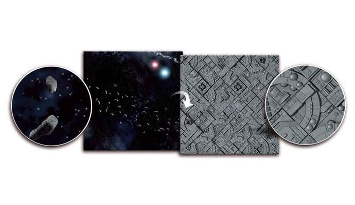 Asteroid Field / Space Station (Bulky) - BB954 Game Battle mat