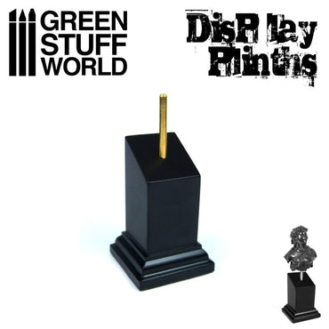 Green Stuff World: Tapered Bust Plinth 3x3cm Black