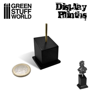 Green Stuff World: Tapered Bust Plinth 2.5x2.5cm Black