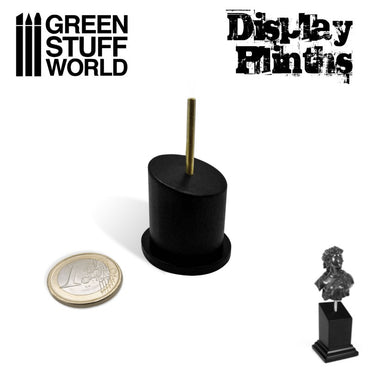 Green Stuff World: Tapered Round Bust Plinth 2,5x2,5cm Black