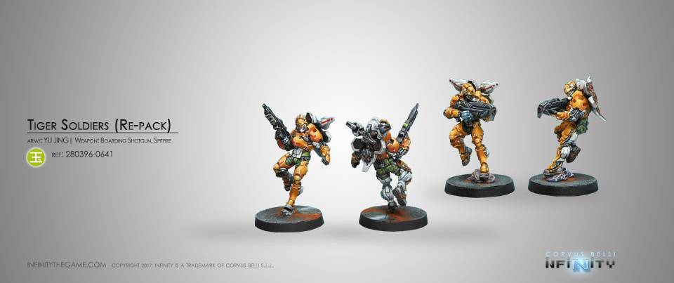 Tiger Soldiers (Spitfire/ Boarding Shotgun) Infinity Corvus Belli