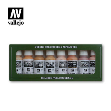 Vallejo Paint - Model Colors Set - Face & Skintones Colors 8x17ml