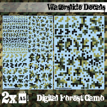 Green Stuff World: Waterslide Decals - Digital Forest Camo