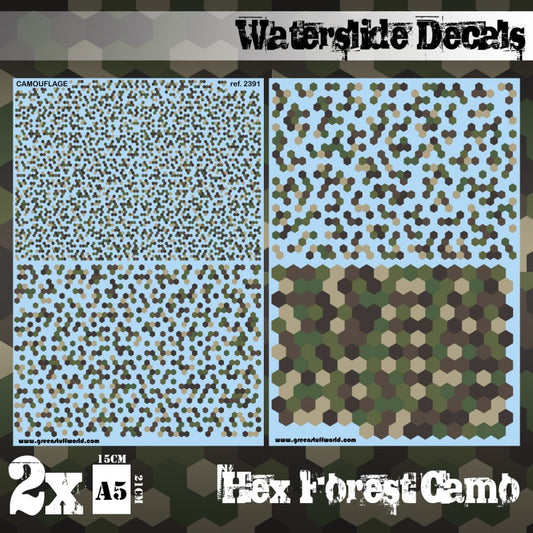 Green Stuff World: Waterslide Decals - Hex Forest Camo