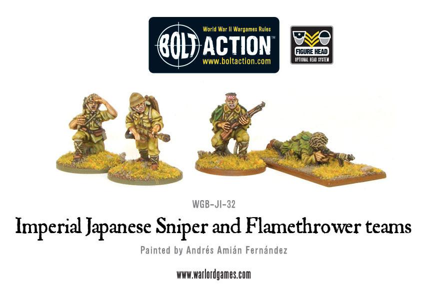 Bolt Action Imperial Japanese Sniper and Flamethrower teams