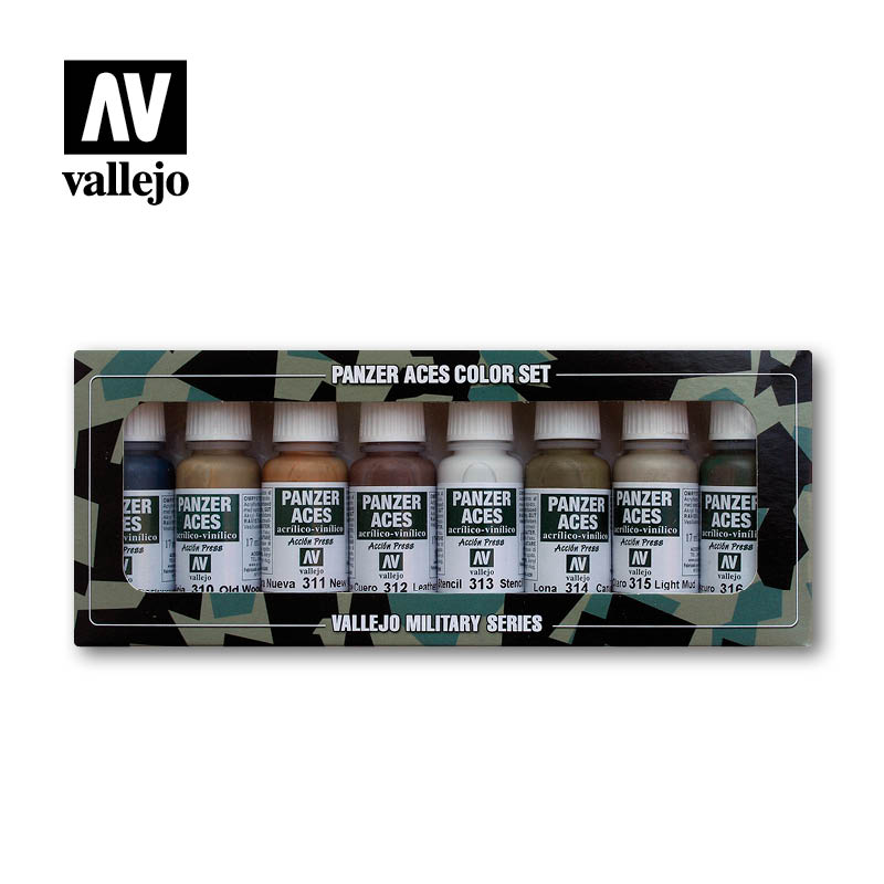 Vallejo Paint - Panzer Aces Set 2 Military Series 8x17ml