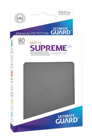 Ultimate Guard Supreme UX Sleeves Standard Size Matte Dark Grey (80)