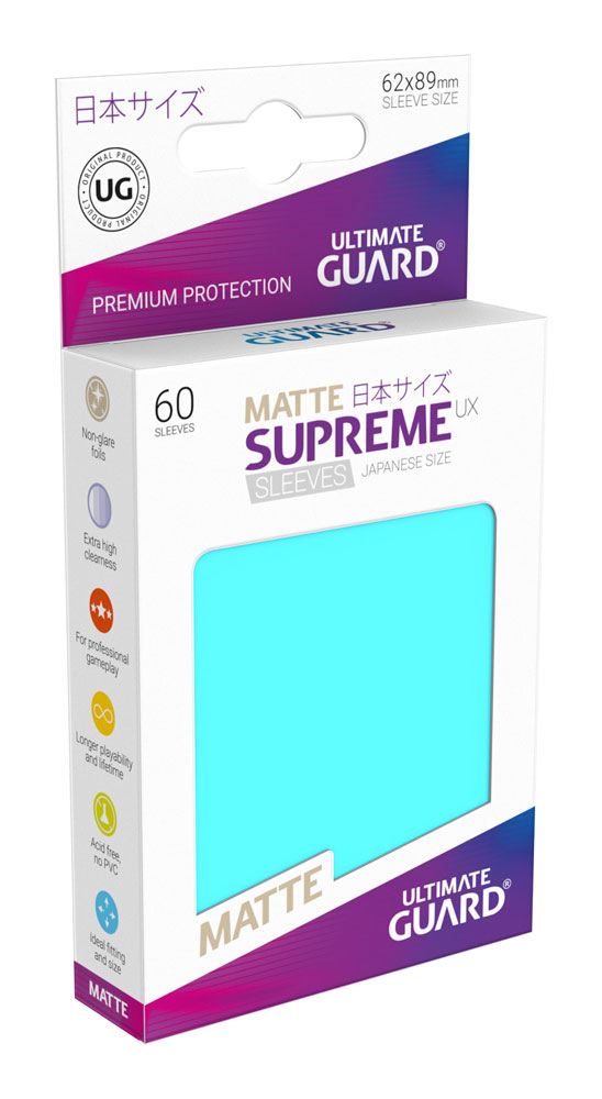 Ultimate Guard Supreme UX Sleeves Japanese Size Matte Aquamarine (60)