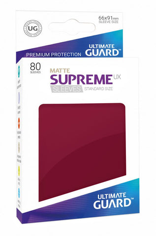 Ultimate Guard Supreme UX Sleeves Standard Size Matte Burgundy (80)