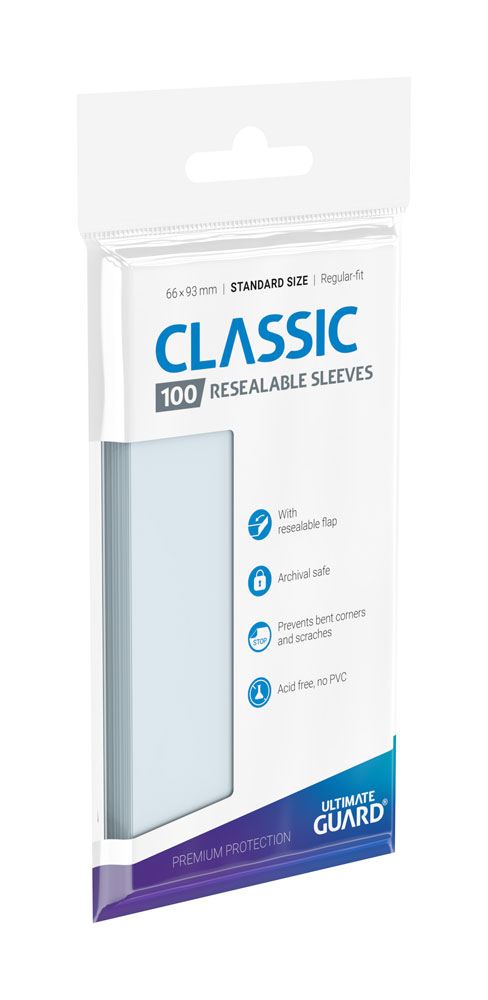 Ultimate Guard Classic Sleeves Resealable Standard Size Transparent (100)